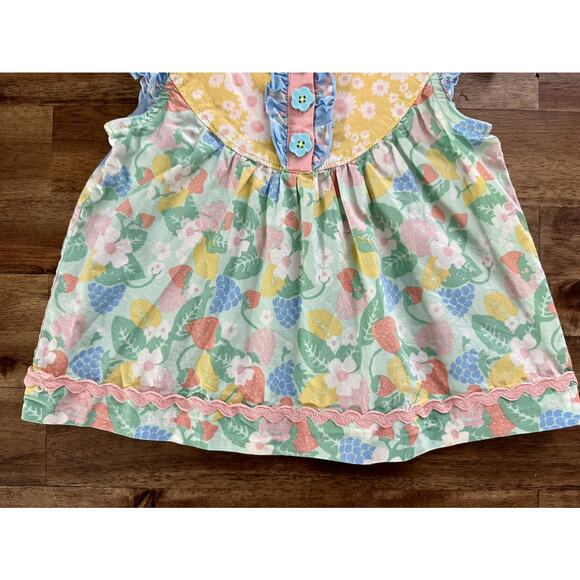 Matilda Jane Dream Chasers Pastel Berries Love Note Tunic Top Sleeveless Green 2 - Picture 4 of 7